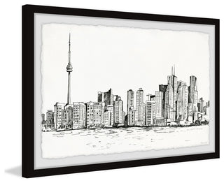 "Towering CN Tower" Framed Painting Print, 30x20