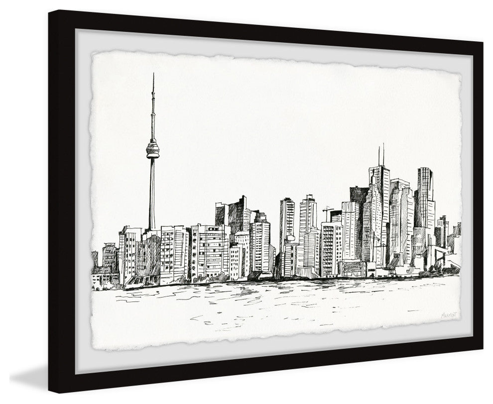 "Towering CN Tower" Framed Painting Print, 30x20