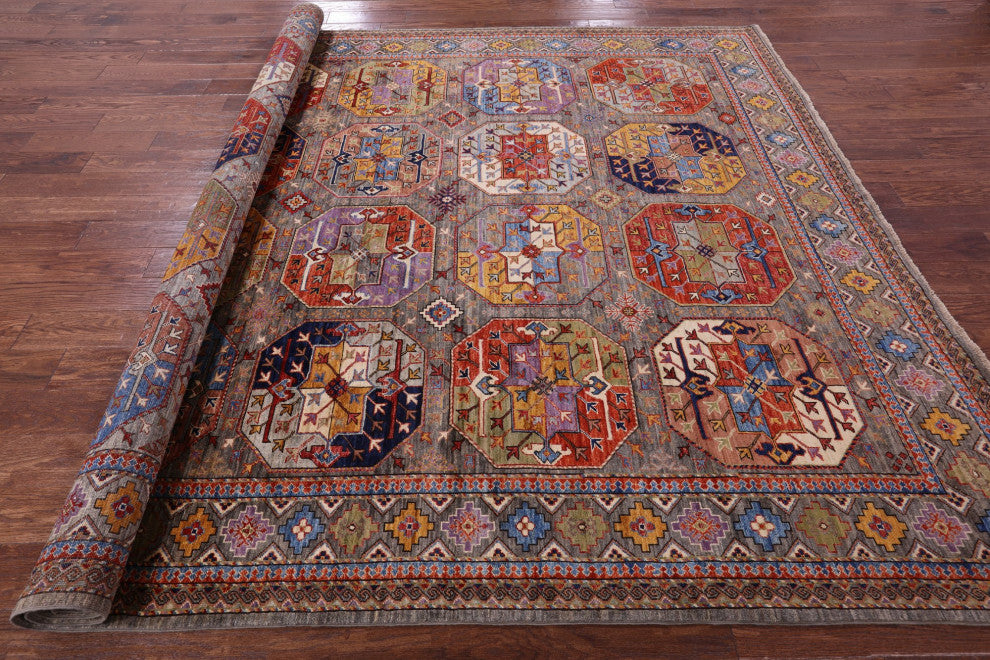 Hand Knotted Bokhara Wool Rug 8' 3" X 10' 1" - Q12426