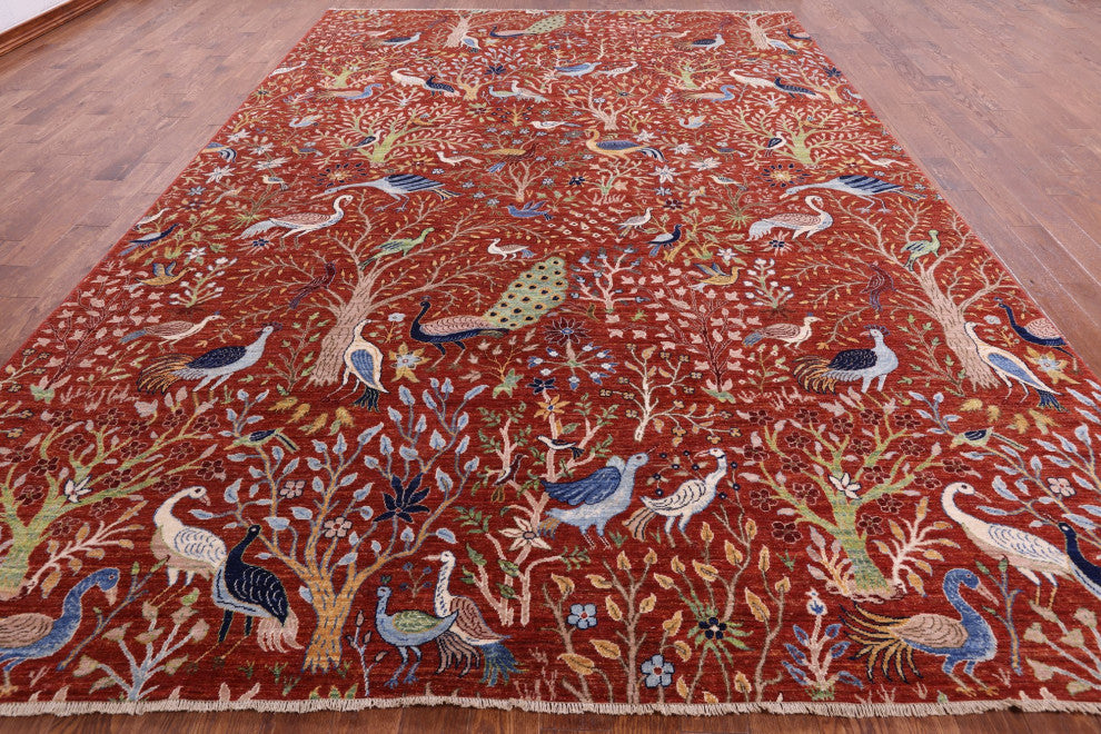 Tree Of Life Handmade Persian Rug 10' 0" X 14' 1" Q7815