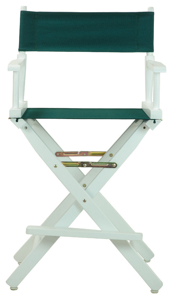 024" Director's Chair White Frame-Hunter Green Canvas