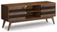 Clarkson WOOD 60" WD Mid Century Design TV Media Stand in Natural Aged Brown