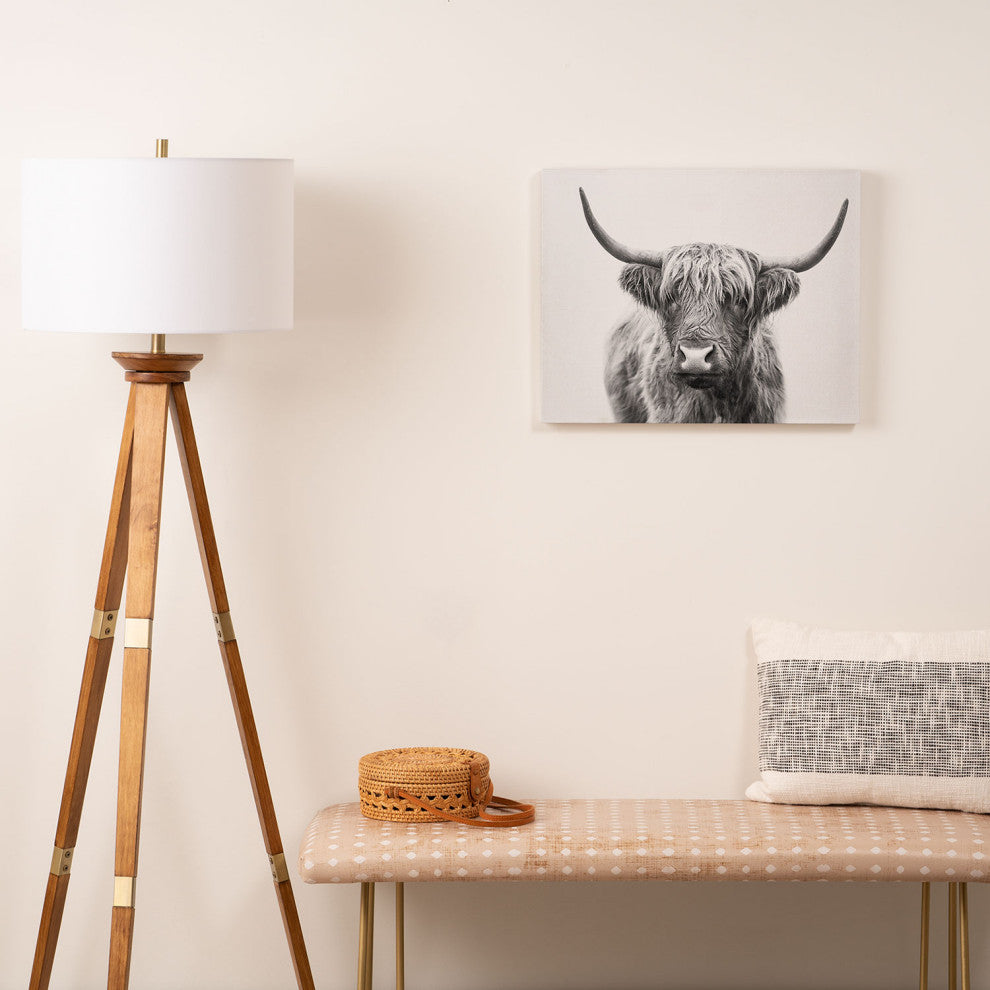 Sisi and Seb Highland Bull Art Canvas