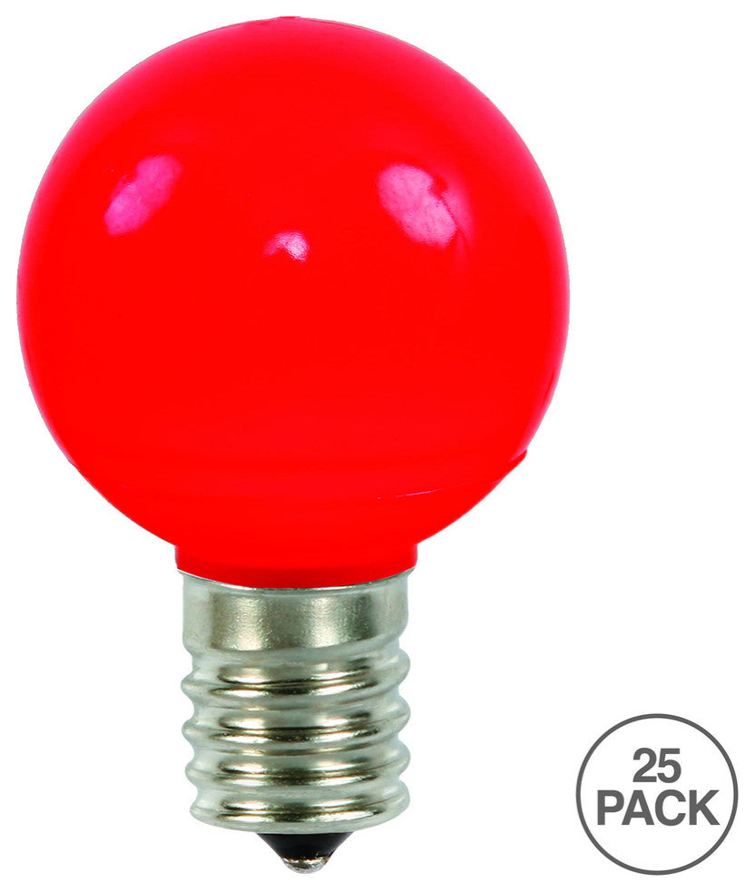 Vickerman xLEDCG53-25 G50 Red Ceramic LED Replacement Bulb, Pack of 25