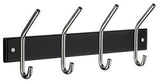 Decorative Hooks For The Home, Polished Stainless Steel/Black