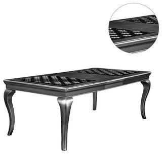 Expandable Dining Table, Gray Finish