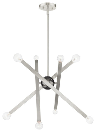 Brushed Nickel Modern, Urban, Sputnik, Dynamic, Timeless Chandelier