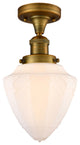 Innovations 517-1CH-BB-G661-7 1 Light Semi-Flush Mount, Brushed Brass