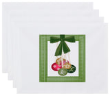 Frame It Up, Geometric Print Placemat, Bright Green (Set of 4), 18 x 14"