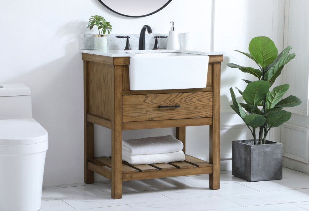 Home Living 22" Farmhouse Driftwood-Light Bathroom Vanity