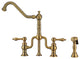 Twisthaus Plus Bridge Faucet With Long Traditional Swivel Spout, Lever Handles a