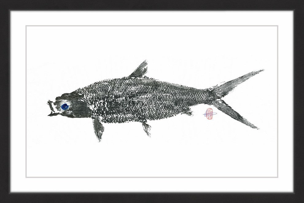 "Milk Fish" Framed Painting Print, 36"x24"
