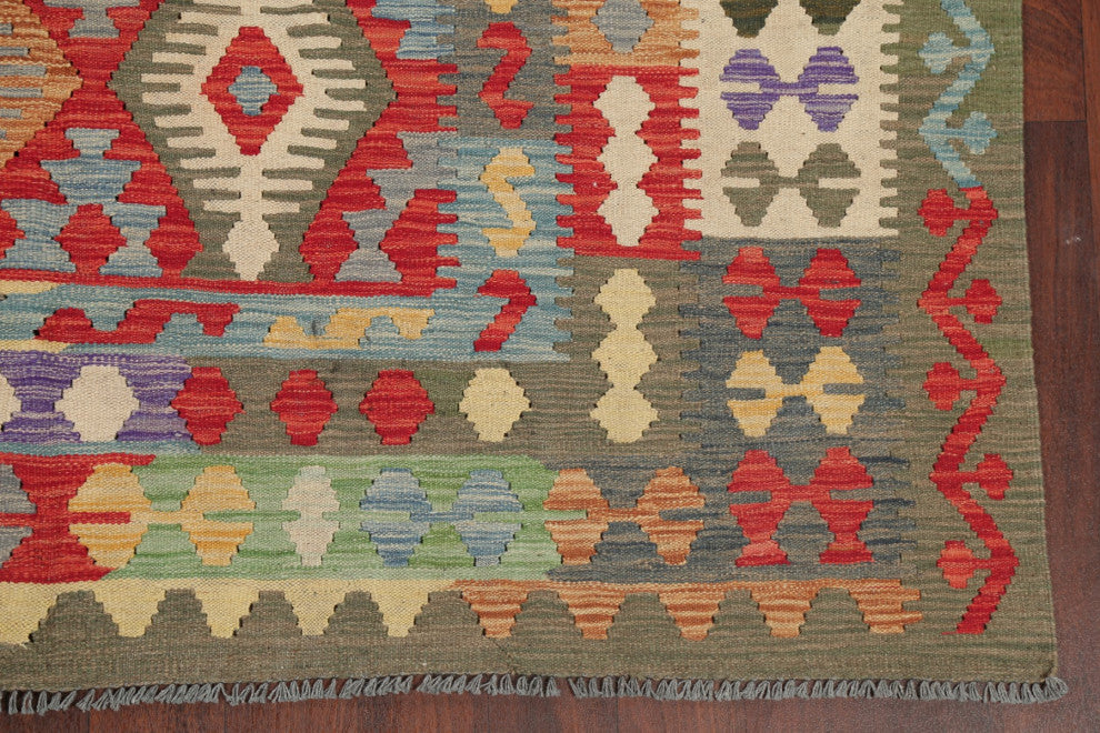 Kilim Southwestern Turkish Carpet Traditional Hand-Woven Area Rug, 9'8"x6'5