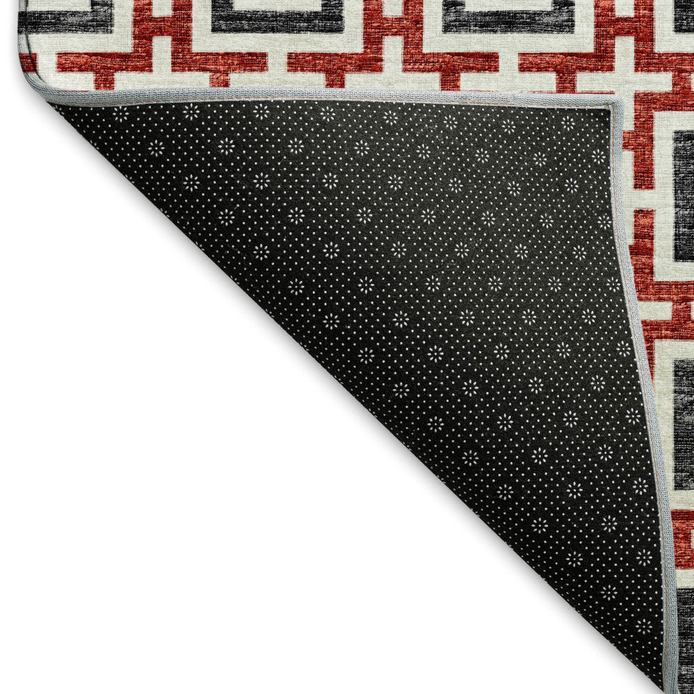 Addison Premium Washable Mayfield AMF139 Red 3' x 5' Rug