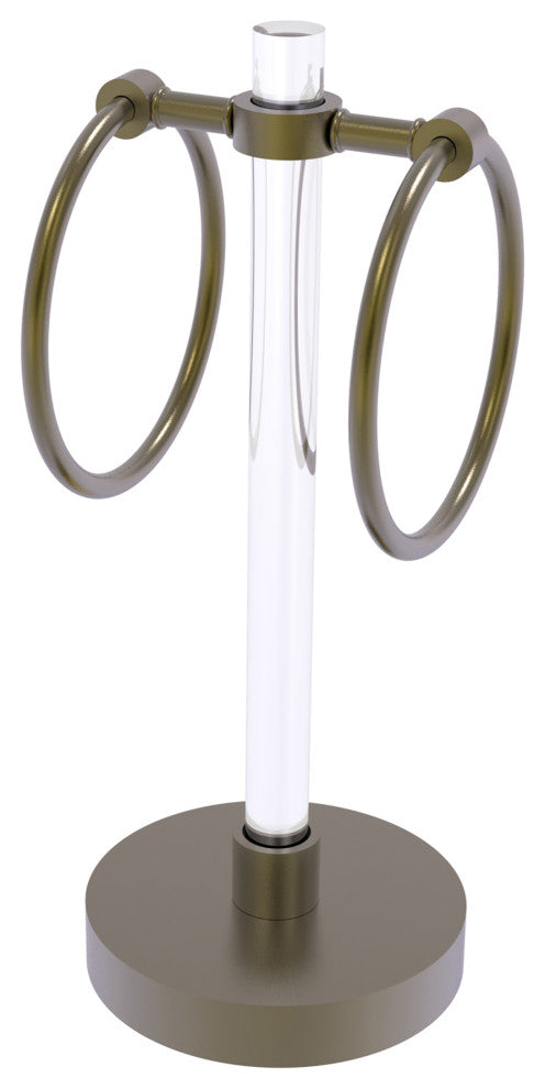 Clearview Vanity Guest Towel Ring, Antique Brass