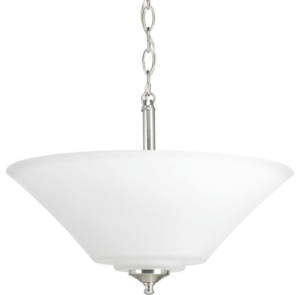 Progress Lighting Joy 3-Light Semi-Flush Convertible, Brushed Nickel