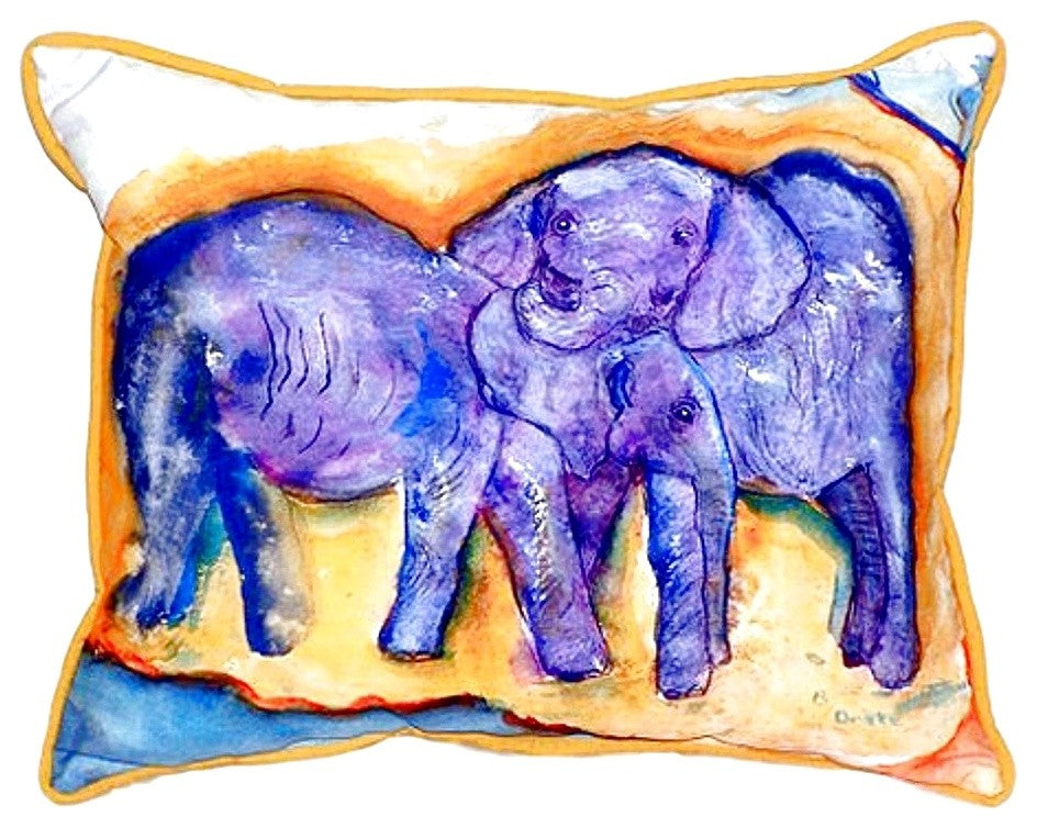 Elephants Extra Large Zippered Pillow 20x24