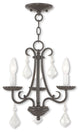 Daphne 3-Light Mini Chandelier, English Bronze