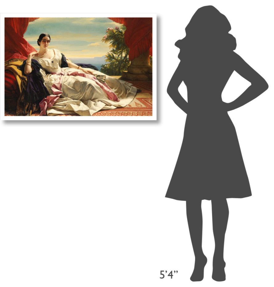 "Portrait of Leonilla, Princess of Sayn-Wittgenstein-Sayn" Paper Art, 38"x26"
