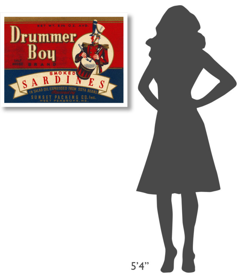 "Drummer Boy Smoked Sardines" Digital Paper Print by Retrolabel, 32"x24"