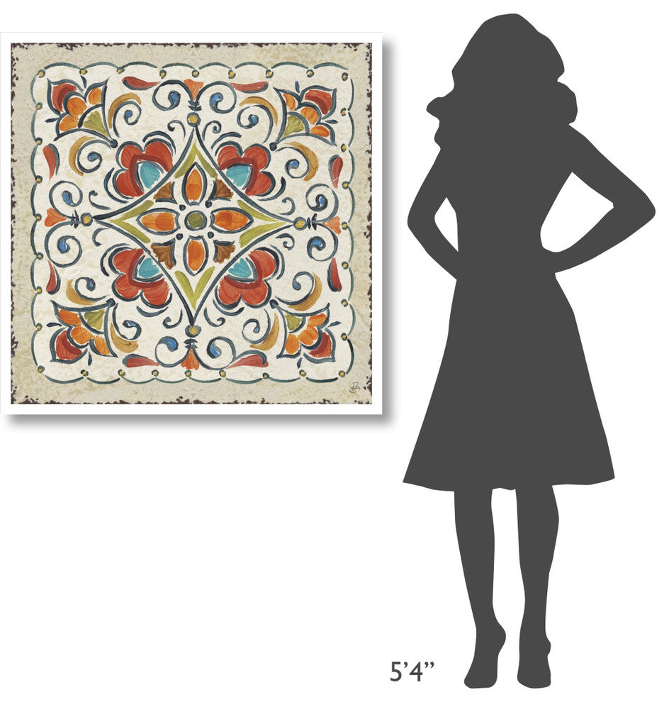 "Mediterranean Flair XIII" Digital Paper Print by Daphne Brissonnet, 38"x38"