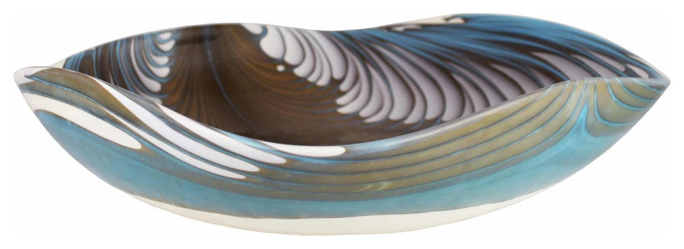 Lido Murano Glass Bathroom Sink, Shoreline