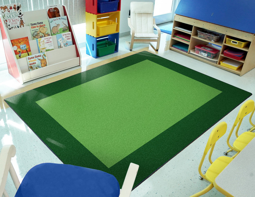 All Around Rug, Green, Rectangle, 129"x92"