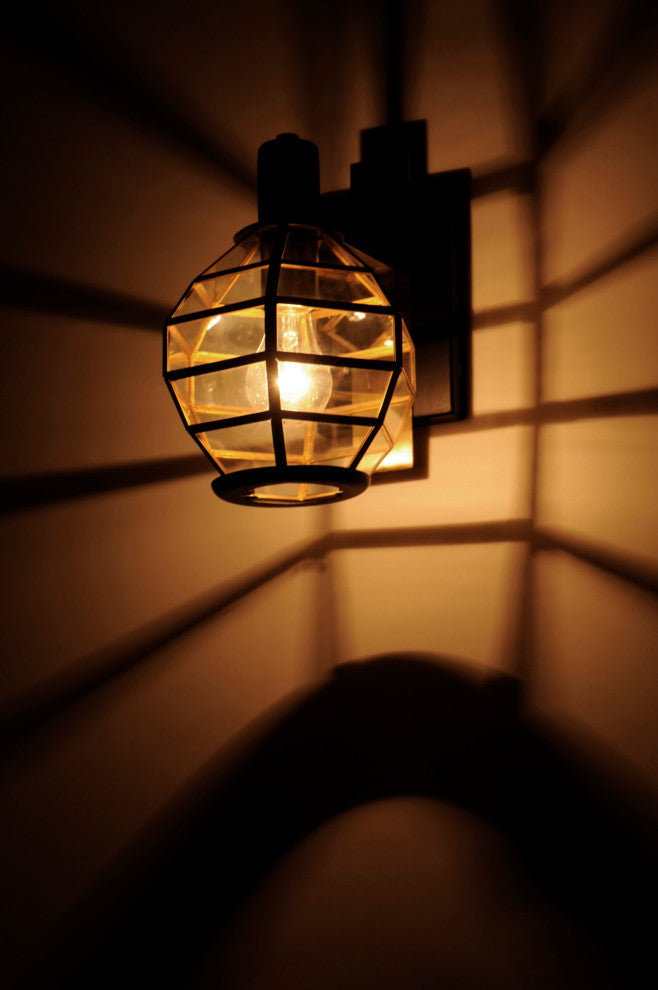 Maxim 11543 Heirloom 11" Tall Outdoor Wall Sconce - Black / Burnished Brass