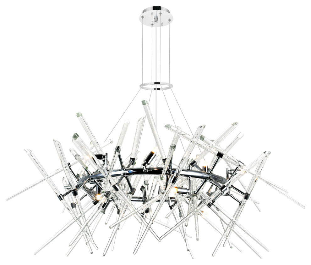 Icicle 12 Light Chandelier With Chrome Finish
