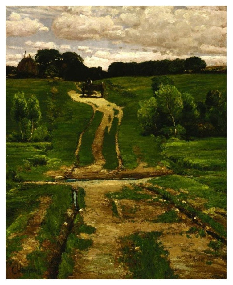 "A Back Road, 1884" Digital Paper Print by Frederick Childe Hassam, 15"x18"