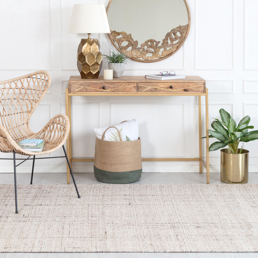 Sallisaw Tan Jute and Wool Rug, 8'x10'