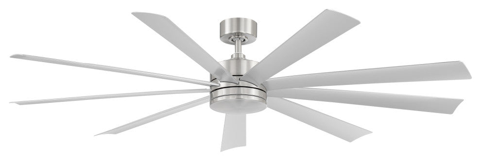 Wynd XL Indoor/Outdoor Smart Ceiling Fan, 72", Stainless Steel, 2700K Light Kit