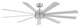 Wynd XL Indoor/Outdoor Smart Ceiling Fan, 72", Stainless Steel, 2700K Light Kit