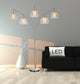 Artiva USA  Zucca  89"  5-Arch Brushed Steel LED Floor Lamp With Dimmer