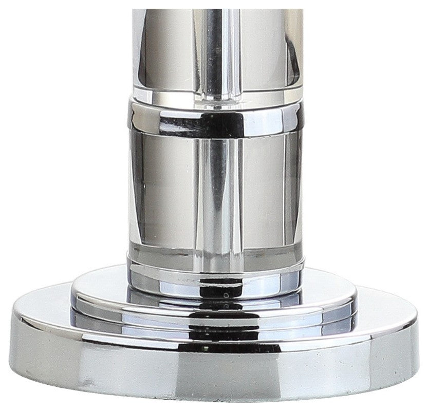 Hailey 26" Crystal Table Lamp, Clear and Chrome