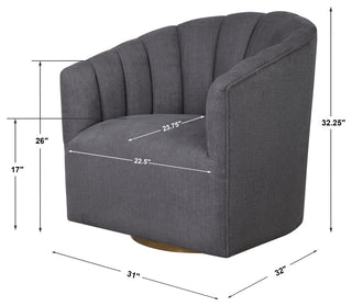 Uttermost Cuthbert Modern Swivel Chair