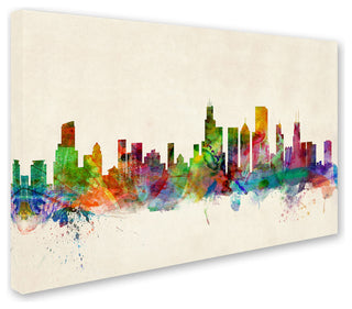 'Chicago, Illinois' Canvas Art by Michael Tompsett