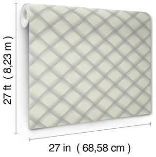 Smokey Blue Bayside Basket Weave Wallpaper