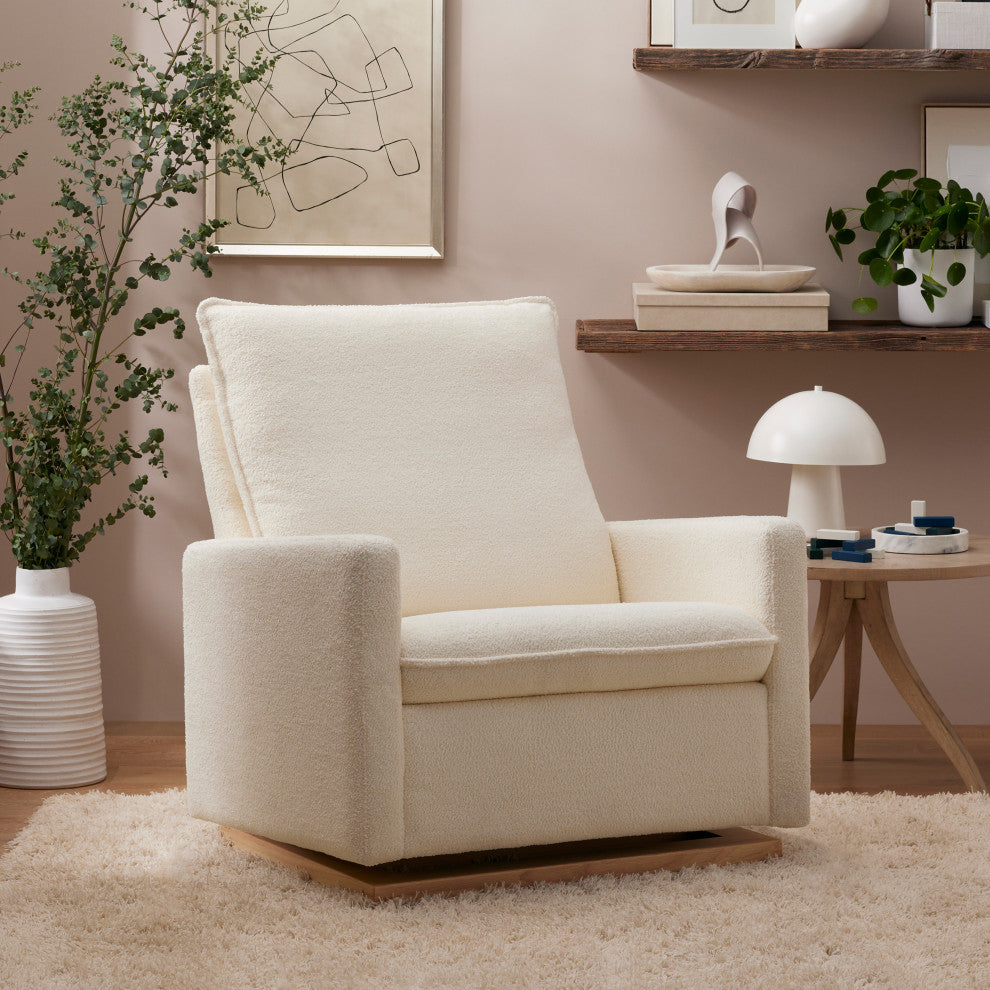 Cali Pillowback Chair and a Half Glider, Water Repellent and Stain Resistant, Chantilly Fleece