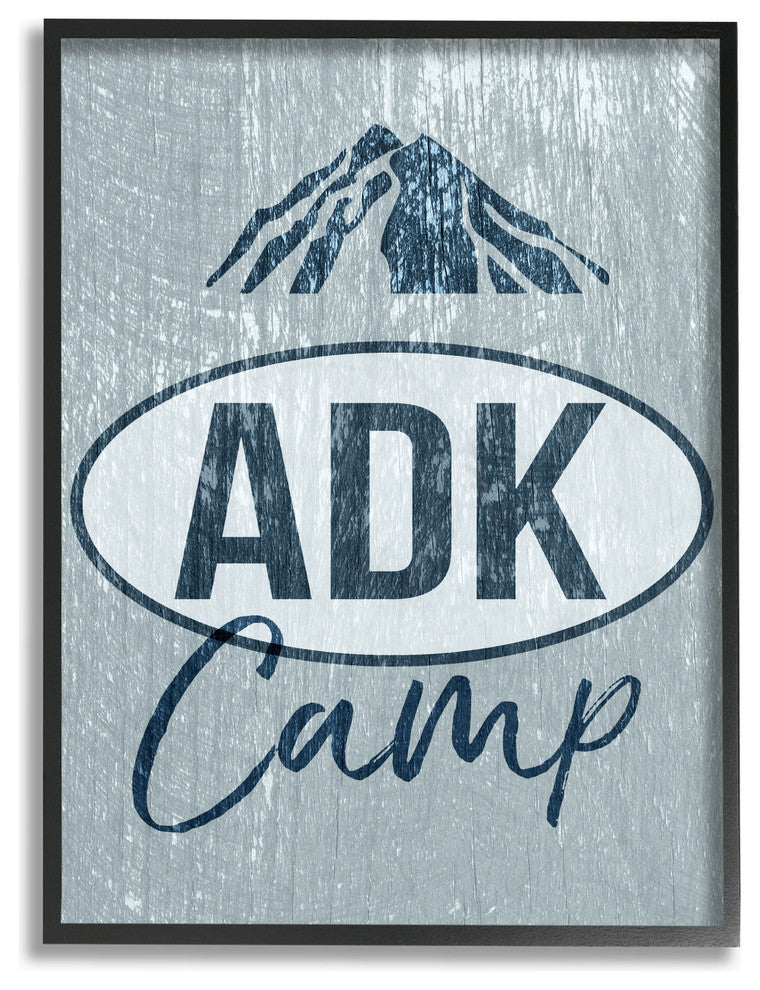 'ADK Camp Mountains Adirondack', Framed Giclee, 11"x1.5"x14"