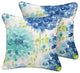 Sorra Home Gardenia Seaglass Corded Pillow, Set of 2, 18"x18"x6"
