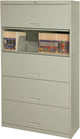 Stak-N-Lok 100 Series 5H Open Shelf, Receding Doors, 30", Legal Depth, White