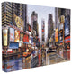 Times Square Crowds on a Rainy Day Painting Stretched Canvas Wall Art, 16"x20"