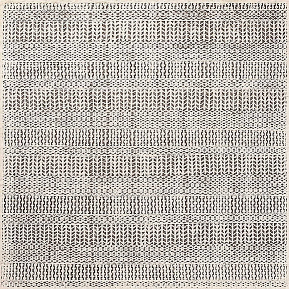 Ahgly Company Indoor Square Mid-Century Modern Area Rugs, 3' Square