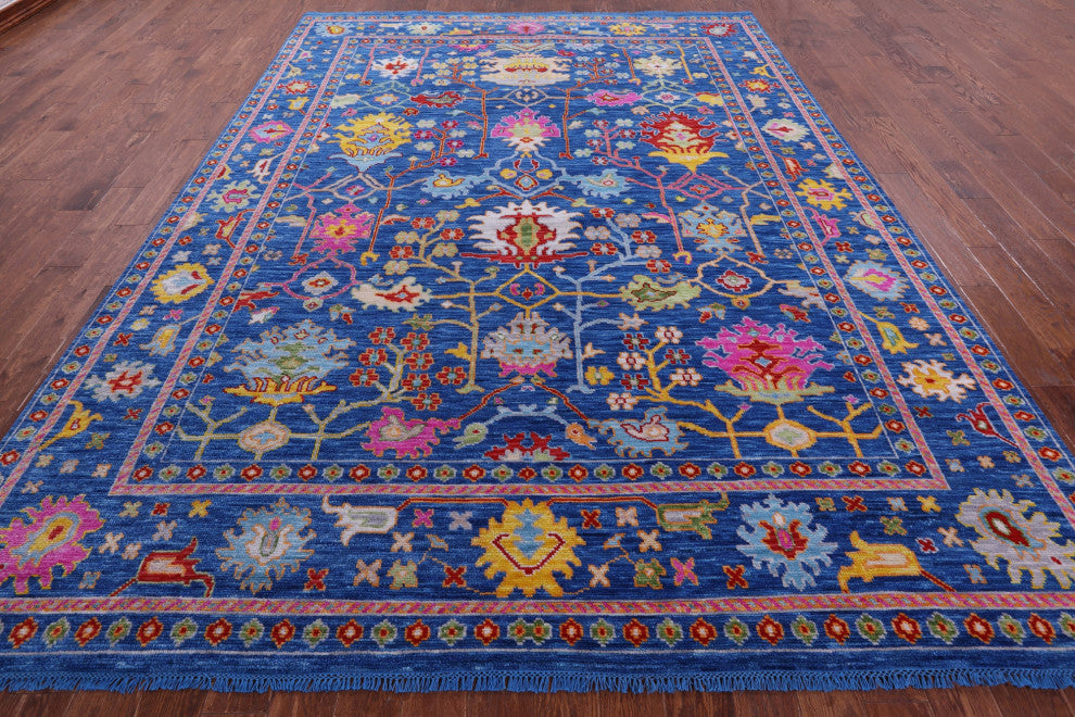 9' 0" X 12' 1" Turkish Oushak Hand Knotted Wool Rug - Q15695
