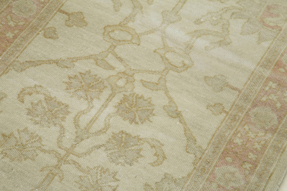 Rug N Carpet - Handmade Oriental 2' 6" x 13' 3" Runner Oushak Area Rug