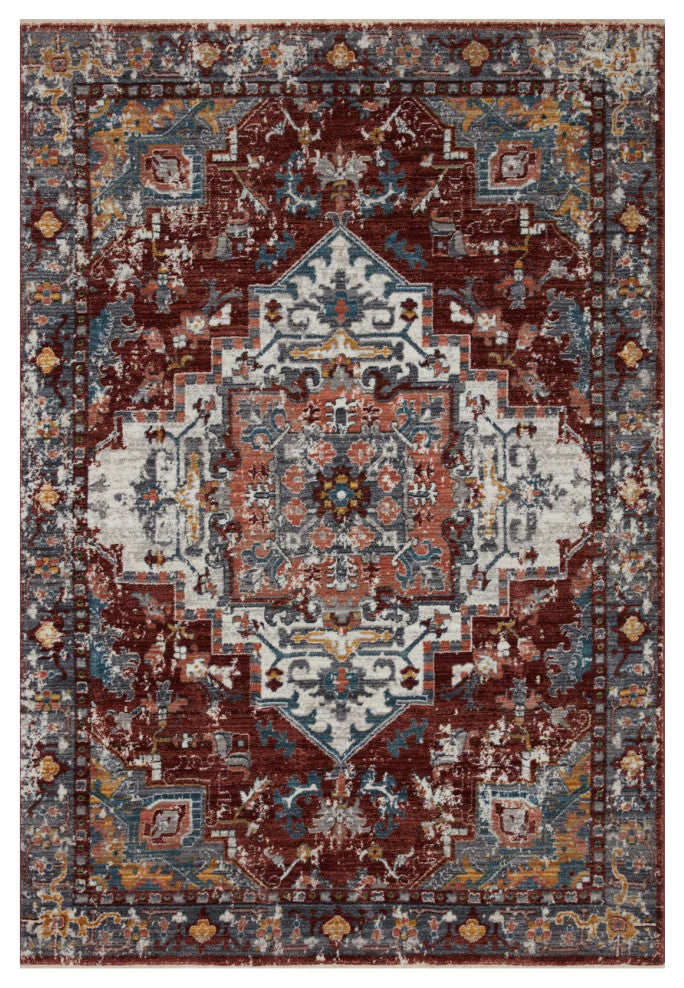 Samra SAM-10 Brick/Gray 2'3"x3'10" Area Rug
