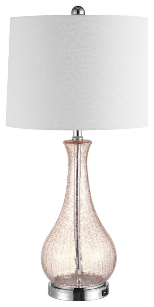 Safavieh Finnley Table Lamp With USB Port Blush