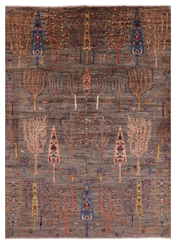 Tribal Persian Gabbeh Wool Rug6' 8" X 9' 4" Q5310
