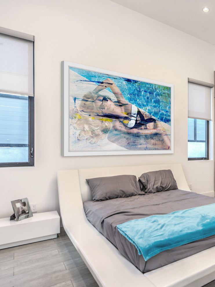 "Hot Blonde" Framed Painting Print, 45"x30"